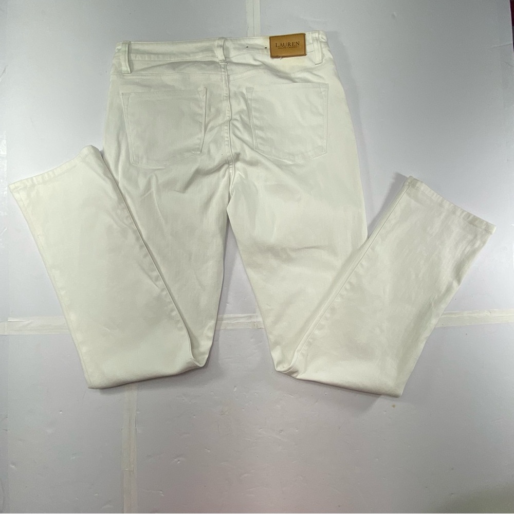 LAUREN RALPH LAUREN LRL Modern Straight Curvy Jeans Women’s Size 8 White - Picture 8 of 15